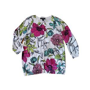Designers Originals 3/4  Sleeve Floral Cardigan